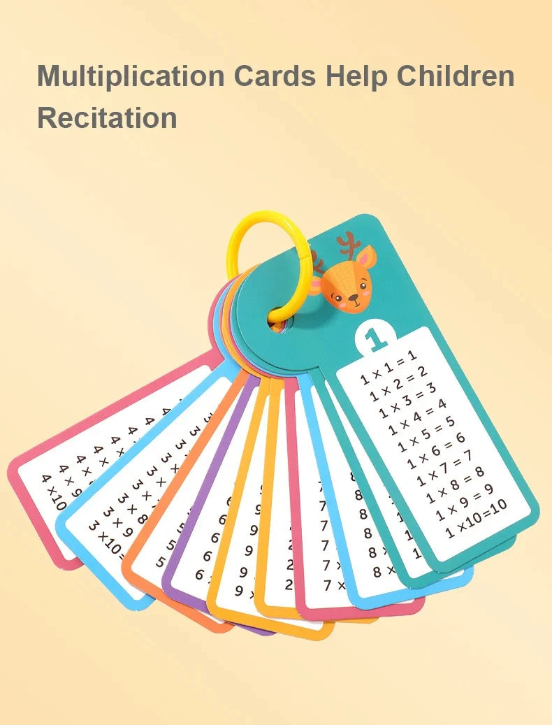 Juego matemático de madera Montessori: Juego de mesa de multiplicación para que los niños aprendan a desarrollar su pensamiento matemático exponencial.